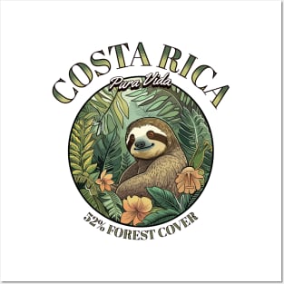 Pura Vida Paradise: Spot Adorable Sloths in Costa Rica Posters and Art